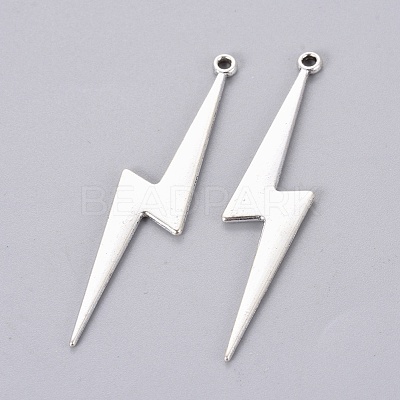 Tibetan Style Alloy Lightning Bolt Big Pendants LS-PALLOY-AD92395-AS-LF-1