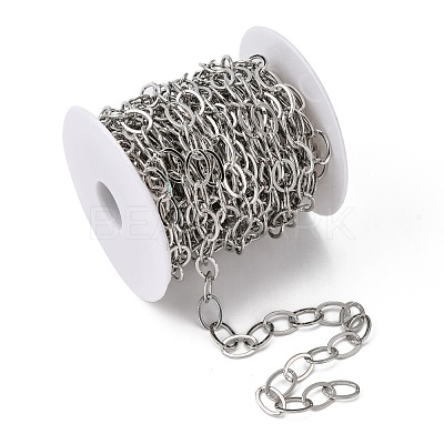 Electroplate Brass Paperclip Chains CHC-L019-31P-1