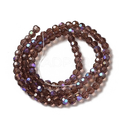 Electroplate Transparent Glass Beads Strands EGLA-A035-T4mm-L13-1