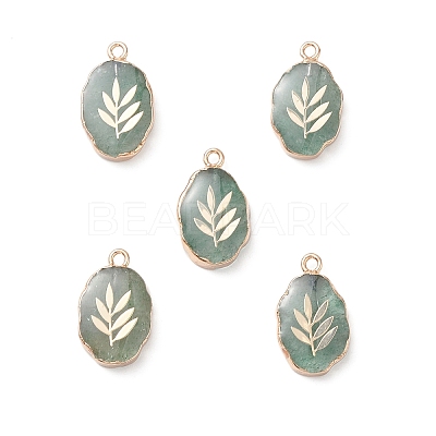 Natural Green Strawberry Quartz Pendants X-G-K333-01G-1