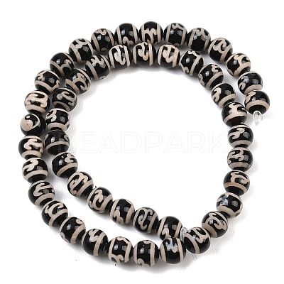 Tibetan Style dZi Beads Strands G-G328-A03-8mm-1