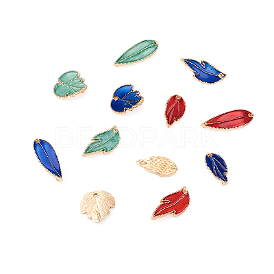 48Pcs 12 Style Alloy Enamel Links Connectors ENAM-BY0001-05-1