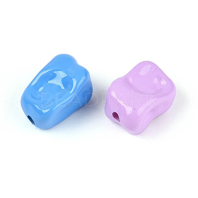 Opaque Acrylic Beads SACR-T035-02M-1