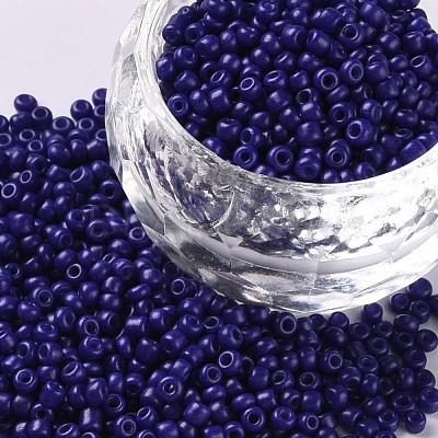 Baking Paint Glass Seed Beads SEED-S001-K6-1