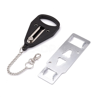 2Pcs Plastic with Metal Portable Door Lock Home Security FIND-AR0001-18B-1