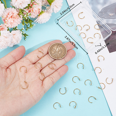 30Pcs 304 Stainless Steel Clip on Nose Ring Findings STAS-BBC0003-95G-1