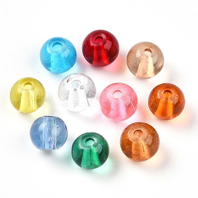 Baking Paint Transparent Glass Beads X1-DGLA-Q022-6mm-M-1