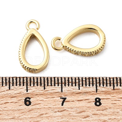 Brass Micro Pave Clear Cubic Zirconia Pendant Bails KK-G542-03G-01-1