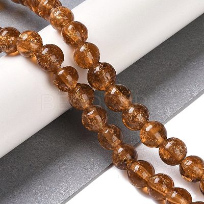 Handmade Gold Sand Lampwork Beads LAMP-Z009-01G-1