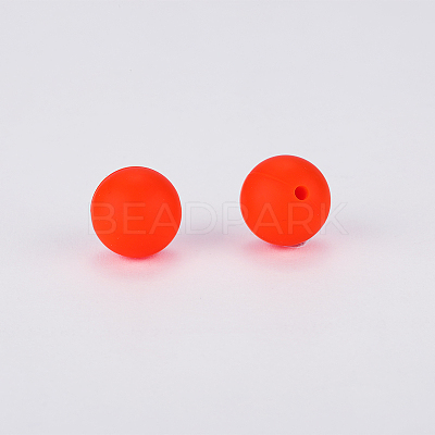 Round Silicone Focal Beads X-SI-JX0046A-08-1
