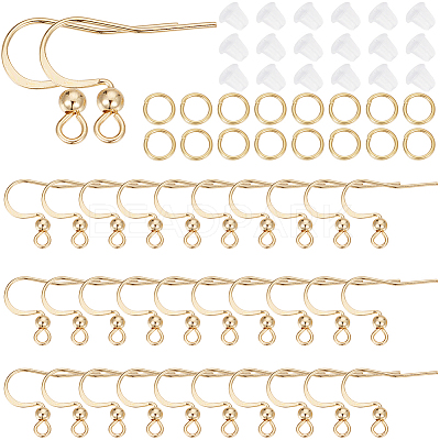 120Pcs 304 Stainless Steel French Earring Hooks with Ball STAS-SC0008-48-1