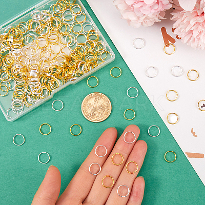 600Pcs 2 Colors Brass Split Rings KK-SP0001-82A-1