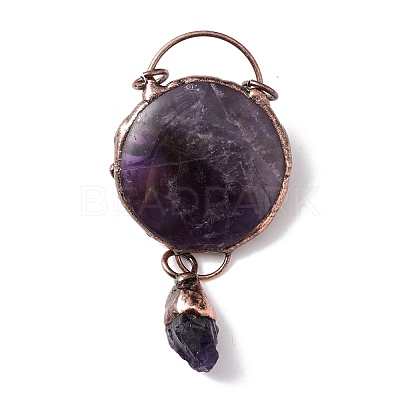Natural Amethyst Big Pendants G-I324-15R-1
