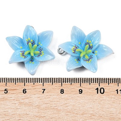 Opaque Resin Pendants CRES-D328-04C-1