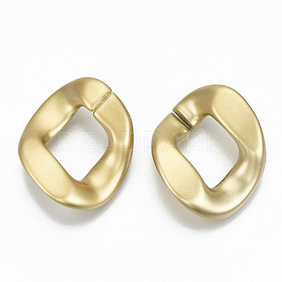 Opaque Spray Painted Acrylic Linking Rings OACR-S021-63A-B01-1