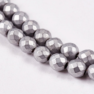 Electroplate Non-magnetic Synthetic Hematite Beads Strands G-J169C-4mm-07-1