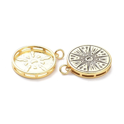 Brass Enamel Pendants X-KK-L188-34G-1