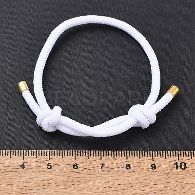 Adjustable Nylon Round Milan Cord Slider Bracelet Making FB-H001-01G-17-1