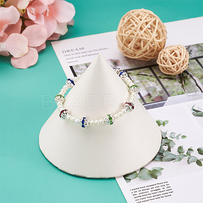 200Pcs 10 Colors Alloy Rhinestone Beads FIND-CW0001-09-1