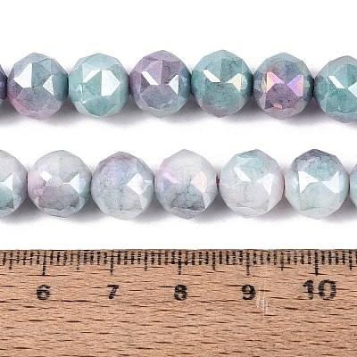 Anti-Tarnish Electroplate Glass Beads Strands GLAA-N010-10mm-18-1