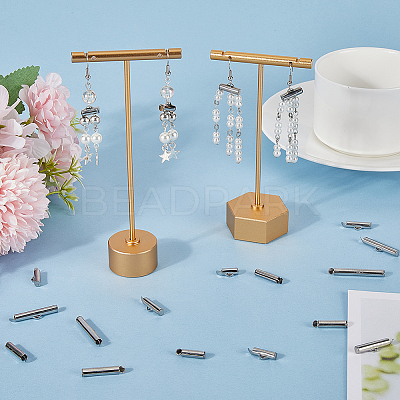 96Pcs 6 Size 304 Stainless Steel Slide On End Clasp Tubes STAS-SC0007-72-1