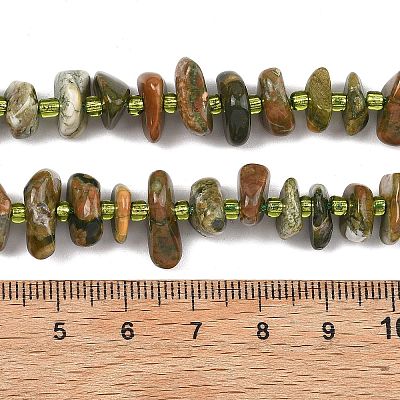 Natural Rhyolite Jasper Beads Strands G-F821-B01-01-1