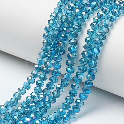 Electroplate Glass Beads Strands EGLA-A034-T8mm-I04-1