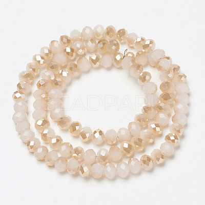 Electroplate Glass Beads Strands EGLA-A034-J10mm-K07-1