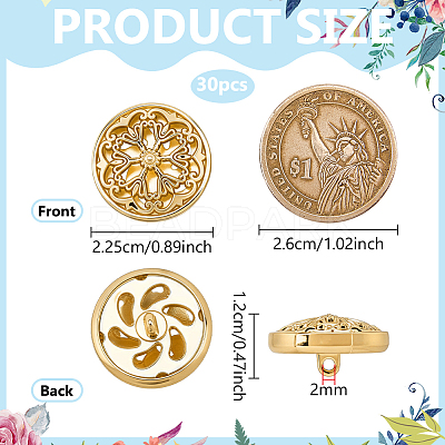 Alloy Shank Buttons FIND-WH0199-427G-1