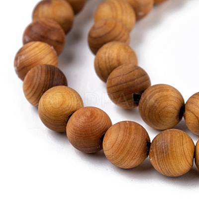 Natural Wood Beads Strand WOOD-F006-01-6mm-1