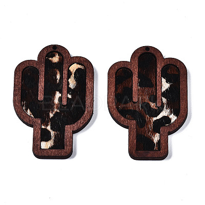 Eco-Friendly Cowhide Leather Big Pendants FIND-N049A-08A-03-1