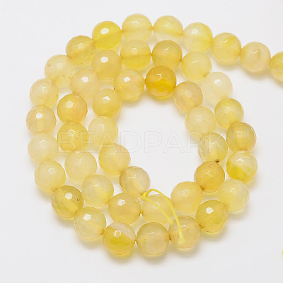 Natural Agate Beads Strands G-G580-8mm-07-1