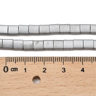 Electroplated Frosted Non-magnetic Synthetic Hematite Beads Strands G-G089-B01-09-1