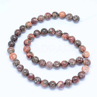 Natural Leopard Skin Jasper Beads Strands X-G-J358-05-10mm-1