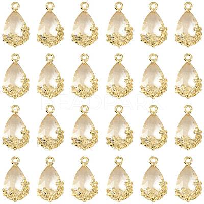 Transparent Glass Pendants GLAA-FZ0001-02B-1