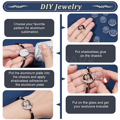DIY Faux Suede Cord & Aluminum Heat Transfer Blank Bracelet Making Kits DIY-DR0002-38-1