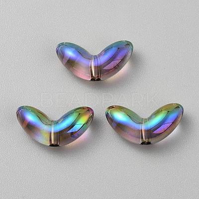 Transparent UV Plating Acrylic Beads TACR-TAC0001-09A-03-1