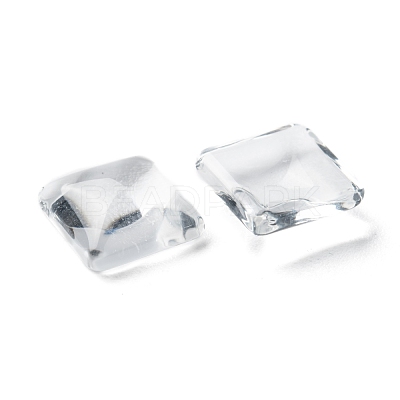 Transparent Clear Glass Square Cabochons GGLA-A001-10mm-1