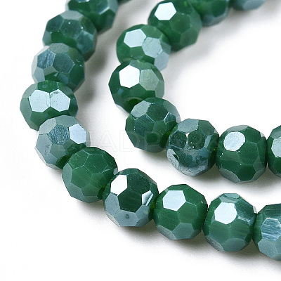 Electroplate Opaque Glass Beads Strands EGLA-A035-P4mm-A17-1