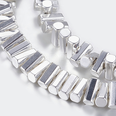 Non-magnetic Synthetic Hematite Beads Strands G-P338-24A-3x6mm-S-1
