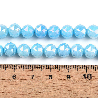 Anti-Tarnish Electroplate Glass Beads Strands X-GLAA-N010-8mm-01-1