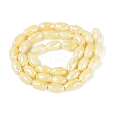 Anti-Tarnish Electroplate Glass Beads Strands EGLA-Q130-02A-09-1