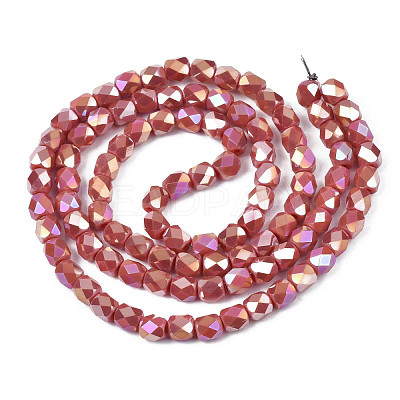 Electroplate Glass Beads Strands EGLA-N002-13-A16-1