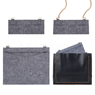 2Pcs 2 Styles Wool Felt Bag Organizer Inserts FIND-WR0007-26A-1