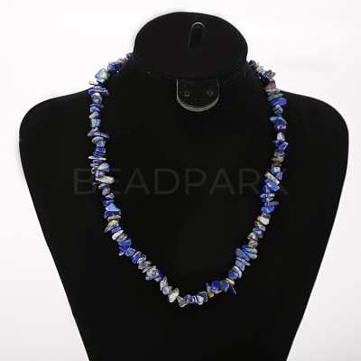 Natural Lapis Lazuli Chip Beaded Necklaces for Women FS-WG9F5E2-03-1