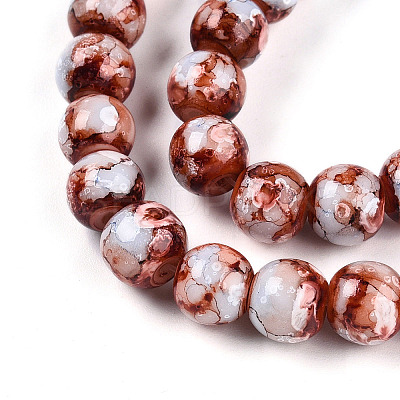 Baking Paint Glass Beads X1-DGLA-N003-8mm-A03-1