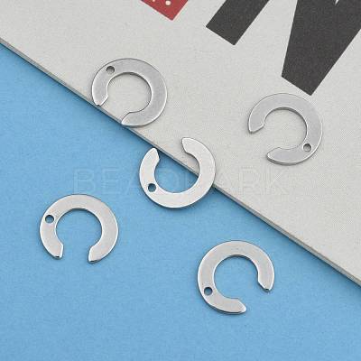 Non-Tarnish 304 Stainless Steel Letter Charms X-STAS-O072-C-1