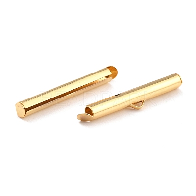 304 Stainless Steel Slide On End Clasp Tubes X-STAS-C044-08D-G-1