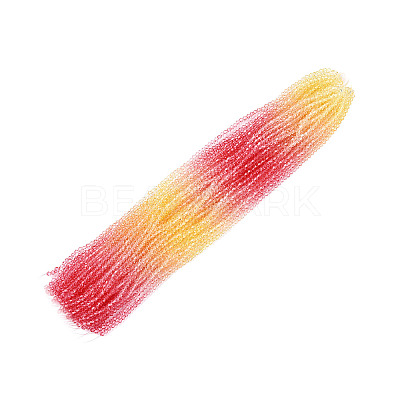 Gradient Color Baking Paint Glass Bead Strands X1-DGLA-A039-T6mm-A02-1