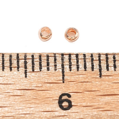 Brass Crimp Beads KK-S509-01RG-01-1